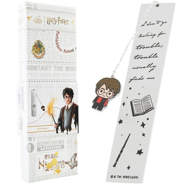 Marcador metálico de Harry Potter con colgante