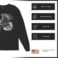thumbnail image 6 of Flying Eagle Portrait Long Sleeve T-shirt Soaring Patriotic Symbol of Freedom American Bird Wings Wildlife Nature, 6 of 7