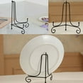 thumbnail image 4 of 1Pc Anti-Slip Plate Stands for Display, Plate Holder Display Stand, Picture Frame Holder Stand, Black Iron Easel Stands for Photo, Decorative Plate, Tablets and Tabletop Art, 4 of 10