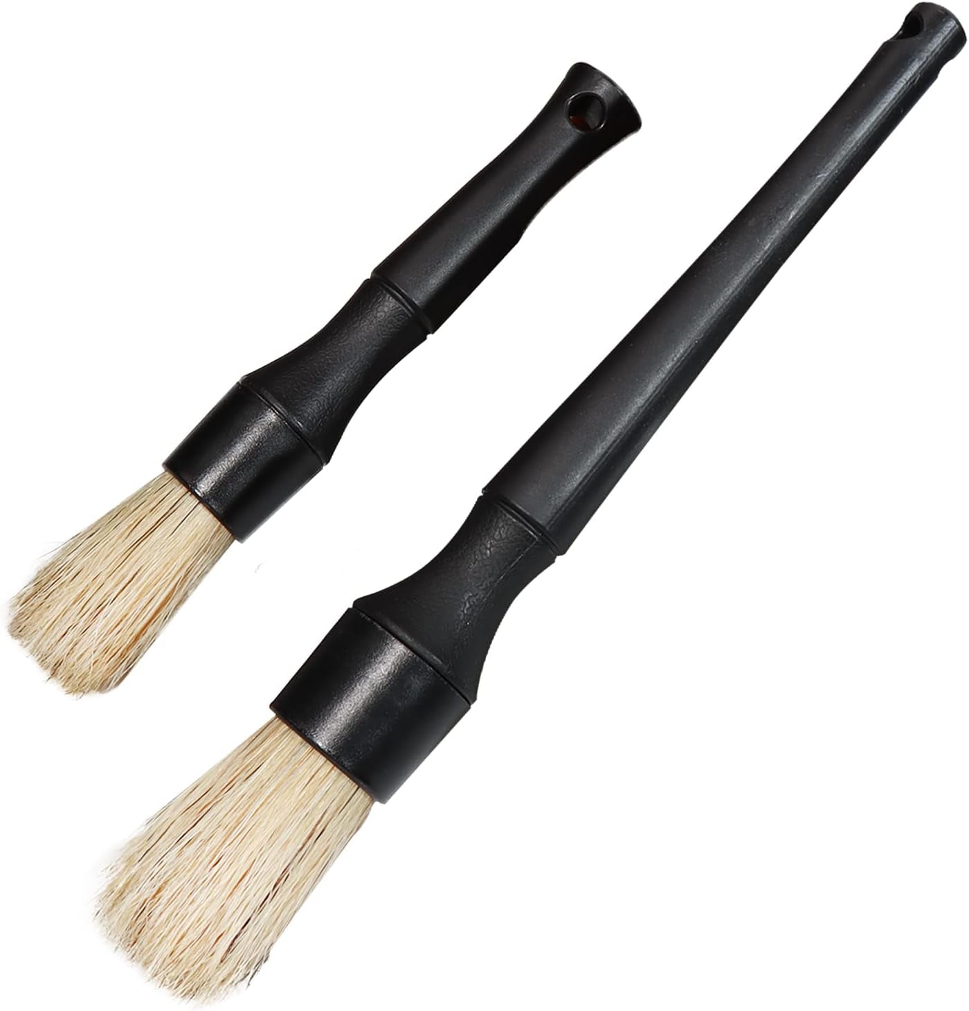 2 Pack Car Detail Brush, Natural Boars Hair Detailing Brush Set, Brush