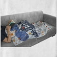 thumbnail image 6 of Amsterdam Soft Flannel Fleece Blanket, Hand-drawn Style Illustration with Canal Houses Swirls Stars and a Travel Words, Cozy Plush for Indoor and Outdoor Use, 60" x 80", Multicolor, by Ambesonne, 6 of 6