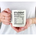 thumbnail image 3 of CTDream Funny 11oz. Ceramic Coffee Tea Mug Thank You Gift, Student Nutritional Facts, 1-Pack, 3 of 7