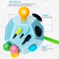 thumbnail image 4 of 2 Pieces Fidget Toy Cubes Include Anti-Anxiety Decompression Ring and 12 Side Fidget Cube Plastic Sensory Cube Toy for Stress and Anxiety Relief Decompression Cube Party Favors for Teens and Adults, 4 of 7