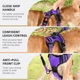 thumbnail image 5 of No Pull Dog Harness, Adjustable Soft Padded Dog Vest, Reflective No-Choke Pet Oxford Vest with Easy Control Handle for Small and Large Dogs (Purple, X-Large), 5 of 7