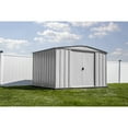thumbnail image 3 of Arrow Classic 10 x 8 x 6 ft Flute Grey Steel Storage Shed, 3 of 19