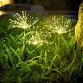 thumbnail image 3 of Luz LED para cigarrillos con conexión a tierra solar, luz de alambre de cobre con forma de diente de león, luz de color para decoración de patio al aire libre de Navidad, 3 of 3