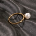 thumbnail image 3 of Gold-plated Pearl Ring Simple Special-interest Design, 3 of 6