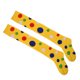 thumbnail image 5 of 1 par de medias de payaso para cosplay con estampado de lunares, calcetines largos por encima de la rodilla, para fiestas, disfraces, espectáculos y baile (amarillos), 5 of 6