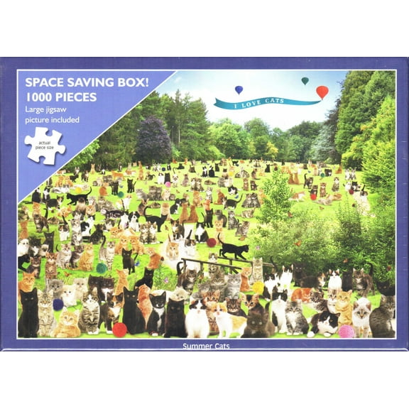 Otter House 1000 Piece Puzzle - Summer Cats