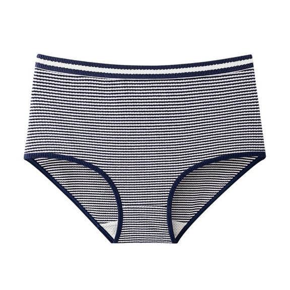 Akafmk Plus Size Underwear for Women High Waisted Cotton Briefs Colored Striped Comfortable Breathable Underwear Panties, Sizes M-2XL