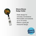 thumbnail image 2 of Dark Brown Golden Doodle Floral Motif Green Dog Retractable Reel ID Badge Key Card Name Tag Holder with Clip, 2 of 7