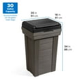 thumbnail image 4 of Step2 Lakewood Dark Cedar Outdoor Patio and Exterior Garbage Can, 4 of 25