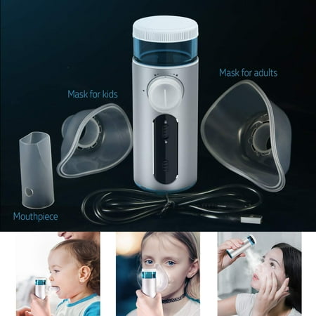 Salt Air Inhaler Kit (CISNO Mini Handheld Nerbuliser Inhaler, Face Steamer ,Household USB Rechargeable Humidifier, Mist)