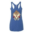 thumbnail image 2 of Wild Bobby Home Is Where You Hang Your Hat Country Eagle Pop Culture Women Tri-Blend Racerback Tank Top, Vintage Royal, Medium, 2 of 6