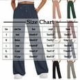 thumbnail image 2 of Chiccall Womens Wide Leg Sweatpants High Waisted Baggy Pants Fashion Straight Leg Drawstring Athletic Joggers, 2 of 6