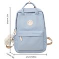 thumbnail image 3 of Mochila Informal Mochila Infantil Teens Gran Capacidad con Colgante Felpa Cremallera Azul, 3 of 5