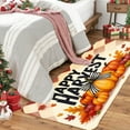 thumbnail image 4 of 3PCS Kitchen Mat set, Welcome Door Flannel Rug,Home Decor for Front Door,Kitchen, Bathroom, Happy Harvest Pumpkin Leaves Pattern ,Great gift for Family and Friends., 4 of 9
