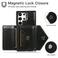 thumbnail image 3 of ELEHOLD Wallet Crossbody Case for Samsung Galaxy S24 Ultra with Detachable Strap,Magnetic Clasp Credit Card Holders PU Leather Kickstand Shockproof Case for Samsung S24 Ultra for Women Girls,Black, 3 of 10