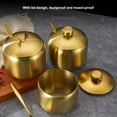 thumbnail image 3 of Bol à Sucre Pot à Épices pour Café Thé Pot de Rangement pour Assaisonnement Gadgets Récipient à Sel Design Intégré Fournitures de Cuisine Pot à Assaisonnement Argent type 2 L, 3 of 9