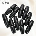 thumbnail image 3 of Uxcell 10pcs Wooden Toggle Buttons 35mm / 1.4" Single Hole Wood Olive Horn Sewing Buttons for Coat Sweaters Clothing DIY Craft, Black, 3 of 7