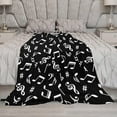 thumbnail image 5 of Blue Musical Notes Pattern Flannel Fleece Throw Blanket 50x60 Inches Soft Blanket for Couch,Cozy,Warm,Lightweight, 5 of 6