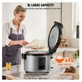 thumbnail image 3 of Commercial Rice Cooker 45-Cup 9.51 Qt, 9 Liter Large Rice Cooker with Nonstick Pot, Fast Cooking & 12-Hour Keep Warm, Includes Cup & Paddle, 3 of 7