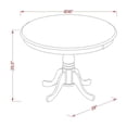 thumbnail image 3 of Set de comedor East West Furniture con mesa redonda de 36 pulgadas y 4 sillas de lino, 3 of 6