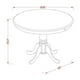 thumbnail image 3 of Set de comedor East West Furniture con mesa redonda de 36 pulgadas y 4 sillas de lino, 3 of 6