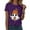 Purple, variant on enyan Pumpkin Cute Ghost Graphic Slim-Fit Short-Sleeve Crewneck T-Shirt Regular-Fit Short-Sleeve Crewneck T-Shirt In Fall Funny Halloween Women'sShirts Dark Green,M