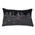 thumbnail image 3 of 24" Black Fort Worth Nighttime Skyline Lumbar Decorative Pillow, 3 of 5