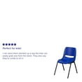 thumbnail image 4 of BizChair 440 lb. Capacity Kid's Navy Ergonomic Shell Stack Chair with Black Frame and 12" Seat Height, 4 of 13