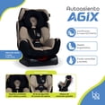 thumbnail image 2 of Autoasiento Evolutivo Agix Beige Con Negro De Recién Nacido Hasta 25 kg, Reclinable, Arnés de 5 Puntos, Acolchado, Funda Lavable, Instalación Reversa y Frontal, Certificación ECE R44/04, Bb Joy, 2 of 9