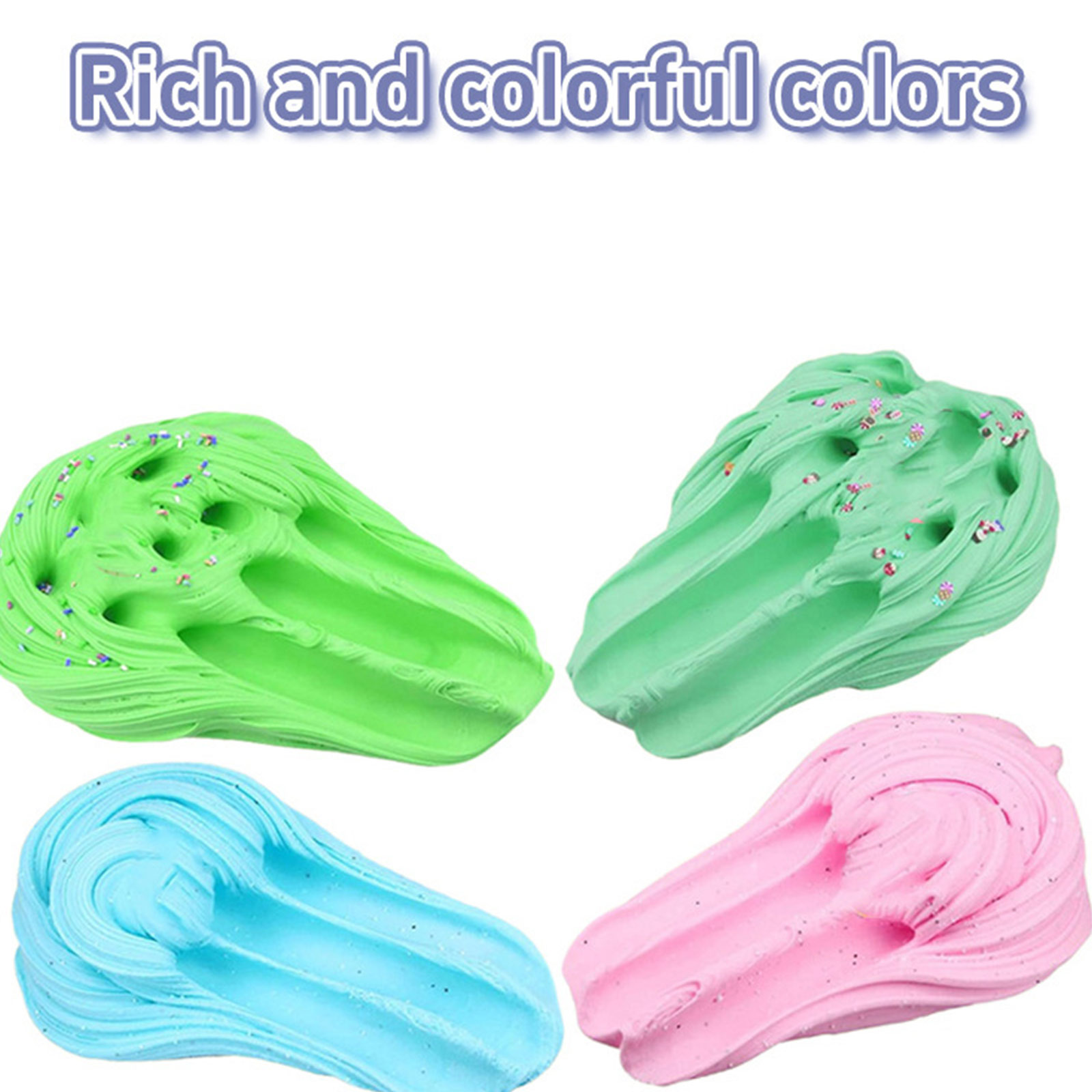 9Pc Slime Christmas Xmas Glue Set, 9 Colors Non-Toxic Play Putty, Sensory Toys For Kids, Stress Relief Fidget Supplies For Boys Girls Toddlers