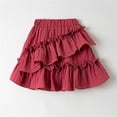 thumbnail image 3 of Girls Ruffle Tiered Skorts - Elastic Waist Flowy Skirt with Shorts - Lightweight Comfy Versatile Daily Short Skirts,3-4 Years, 3 of 8