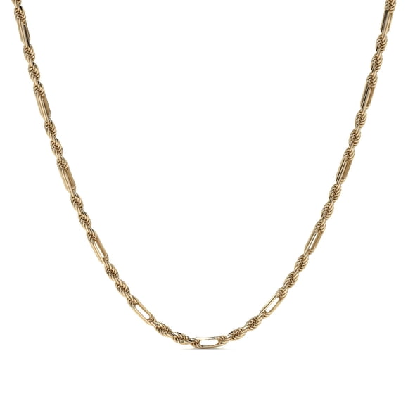 Cadena Collar De Oro 10k Technigold Milano Figaro 45cm Dorado