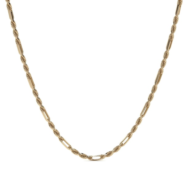 Cadena Collar De Oro 10k Technigold Milano Figaro 45cm Dorado