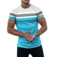 thumbnail image 5 of Sngxgn T Shirts for Men Summer Vintage Print Short-Sleeved Round Neck T-Shirt Top(Blue,XXXL), 5 of 7