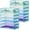 2 Pack - Blue, variant on Paper Letter Tray - 6 Tier Mesh File Organizer with Handle, Paper Sorter for Letter/A4 Office File Folder Holder - Silver