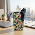 thumbnail image 7 of SEANATIVE Neoprene Eyewear Pouch Zipper Glasses Case Shockproof Anti-Scratch Eyeglasses Case Lightweight Women Men Sunglasses Holder Bag for Outdoor Office Travel, Tropical Floral Leaf, 7 of 7