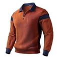 thumbnail image 4 of DayScoop Mens T-Shirt Fall T Shirt Casual Long Sleeve Fashion Corduroy Fabric Contrasting Buttons Lapel Tops, 4 of 6