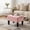 Jelly Pink, variant on Ledrem Small Ottoman Foot Stool with Thick Cushion, Sand Teddy Fleece