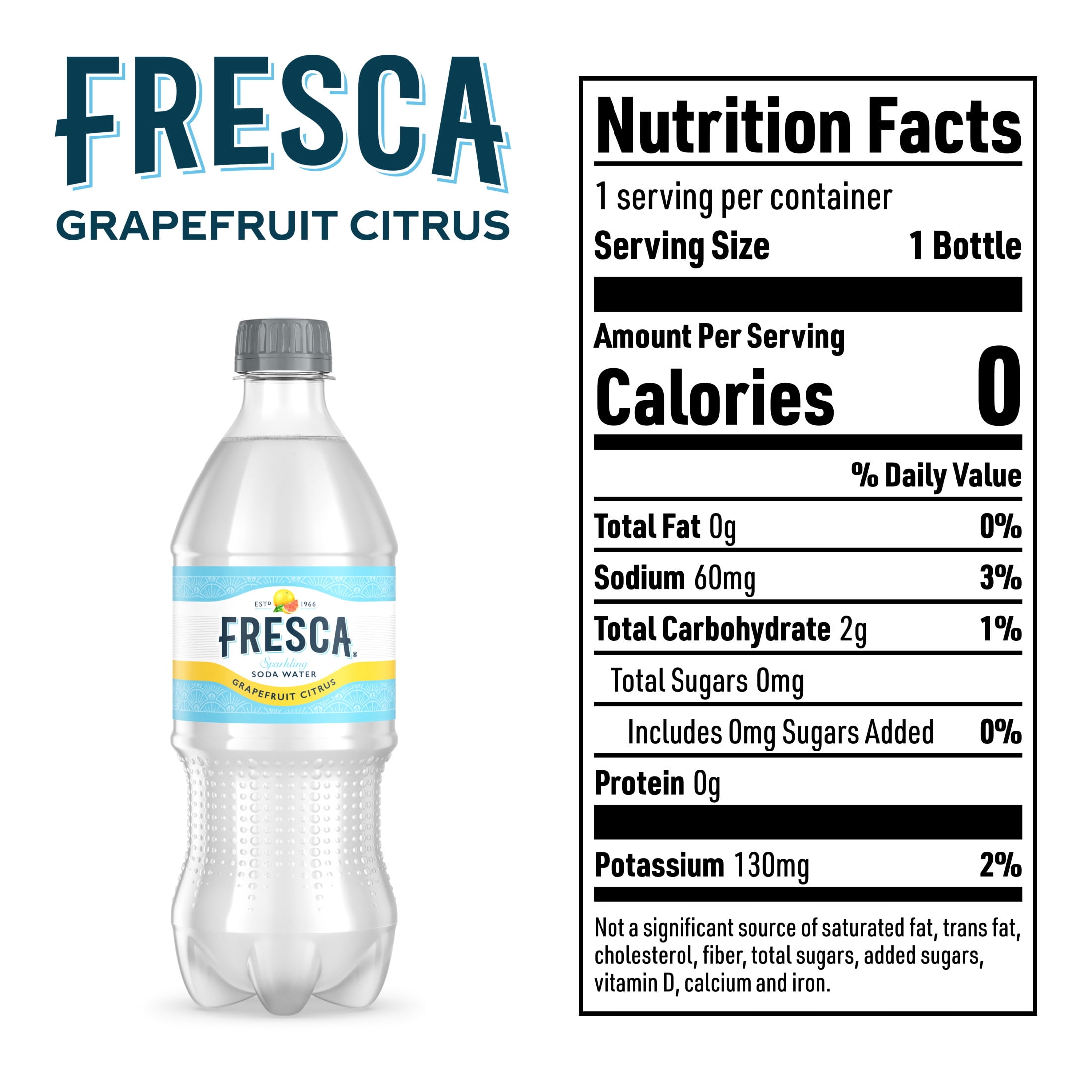 Fresca Citrus Soda Pop Bottle, 20 fl oz