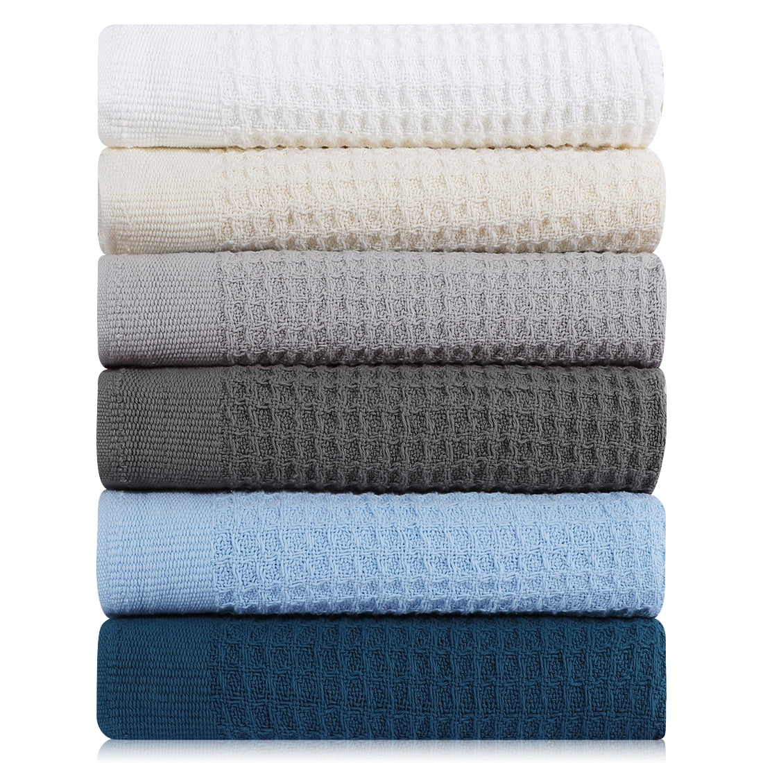 Unique Bargains Cotton Waffle Weave Bed Throw Blanket Sky Blue 90" x 90"