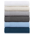 thumbnail image 6 of Unique Bargains Cotton Waffle Weave Bed Throw Blanket Sky Blue 47" x 70", 6 of 8