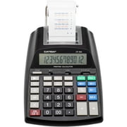 Commercial Printing Calculator with 12 Digit LCD Display Screen, 2.03 Lines/sec, Two Color Printing, AC Adapter Included (Black)