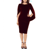 Betsy & Adam Women's Velvet Drape Back Dress Red Size 6