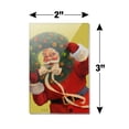 thumbnail image 3 of Christmas Holiday Santa Wreath Ribbon Swirl Rectangle Acrylic Fridge Refrigerator Magnet, 3 of 5