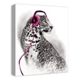 thumbnail image 2 of Creative Products Pink Leopard Headphones 16x20 Canvas Wall Art, 2 of 5