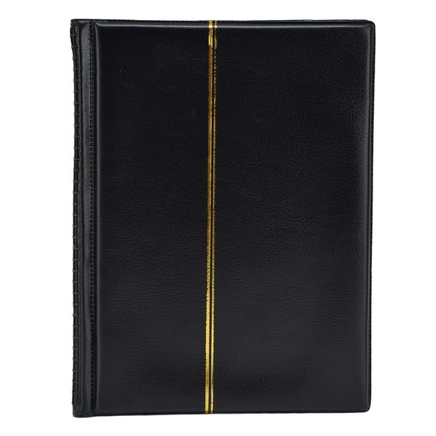 Libro de colección de monedas, 250 monedas conmemorativas de bolsillo, álbum de almacenamiento para el hogar, color negro