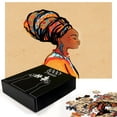 thumbnail image 3 of Ambesonne Hippie Jigsaw Puzzle Durable Cardboard, Exotic Feather, 1000 pcs, Caramel and Marigold, 3 of 6